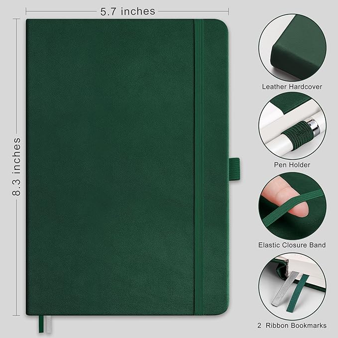 RETTACY Bullet Dotted Journal Notebook, 320 Numbered Pages, A5 Medium Size - Image 2
