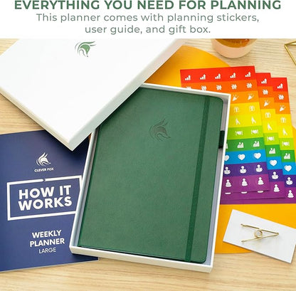 Clever Fox Planner Large – Undated Weekly & Monthly Planner - Image 3
