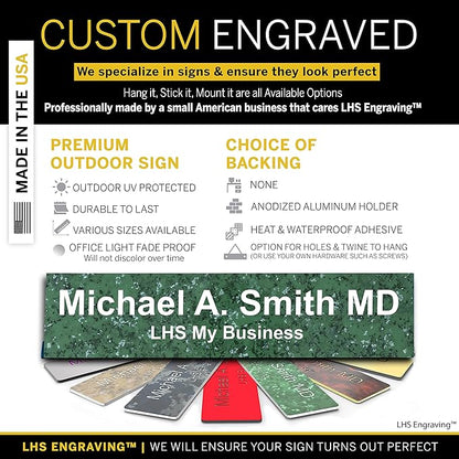 Personalized Name Plate with Choice of Mounting Holders - Image 2
