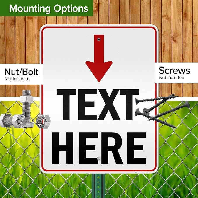 Custom Arrow, Custom Directional Sign, Arrow Down Sign, 24x30 Inches, 3M EGP - Image 5