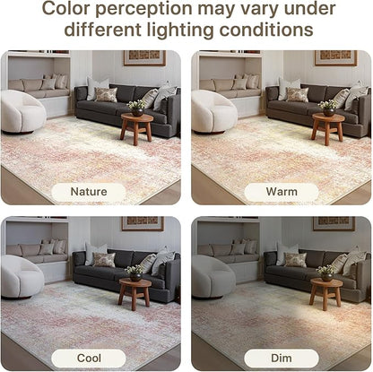 GENIMO Washable Area Rugs for Living Room, 8x10 Modern Non Slip Rugs, Low Pile - Image 8