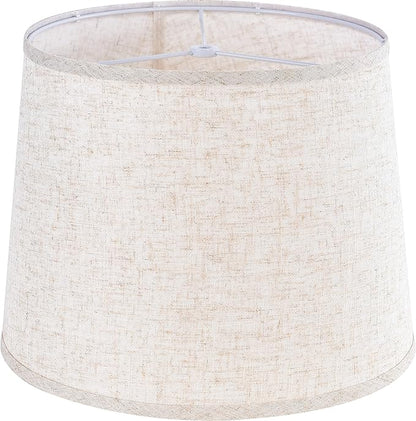 GO&SO Large Oatmeal Linen Drum Lamp Shade by GOSO