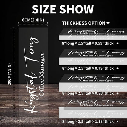 Personalized Name Plate for Desks, Custom Desk Name Plates, Acrylic Name Plate - Image 5