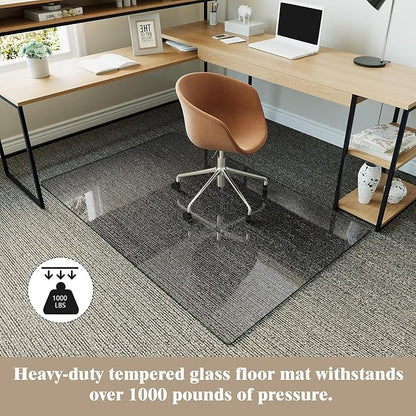Koonmi Tempered Glass Chair Mat - Image 3