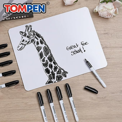 TOMPEN Dry Erase Markers Black, 160 Bulk Pack Chisel Tip, Low Odor Quick-Drying - Image 7