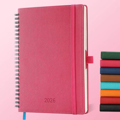 IN-LUXPRO Planner 2026 Daily Weekly and Monthly, 12 Months Spiral Bound by IN-LUXPRO