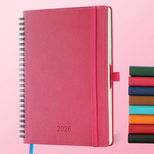 IN-LUXPRO Planner 2026 Daily Weekly and Monthly, 12 Months Spiral Bound by IN-LUXPRO