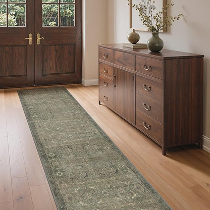 GENIMO 2x10 Runner Rugs for Hallway, Machine Washable Non Slip Vintage Rugs by GENIMO