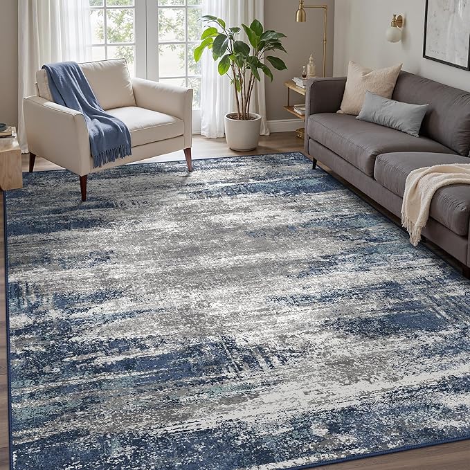 GENIMO 4x6 Area Rugs for Living Room, Non Slip Machine Washable Modern Indoor by GENIMO