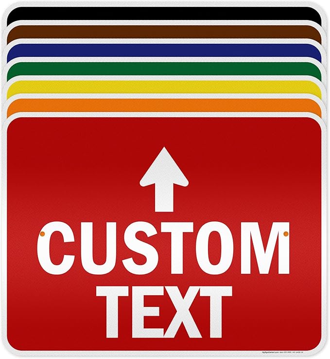Custom Arrow, Custom Directional Sign, Up Arrow, 18x24 Inches, 3M EGP Reflective by MySignCenter