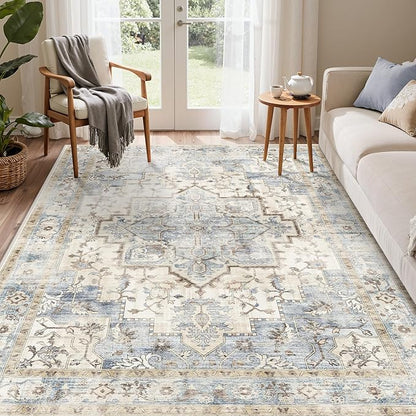 GENIMO 8x10 Area Rugs for Living Room, Machine Washable Rug, Non Slip Indoor - Image 2