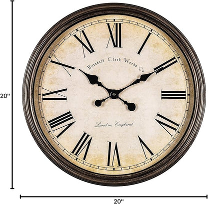 Bernhard Products Large Decorative Wall Clock 20 Inch Silent Non Ticking - Image 6
