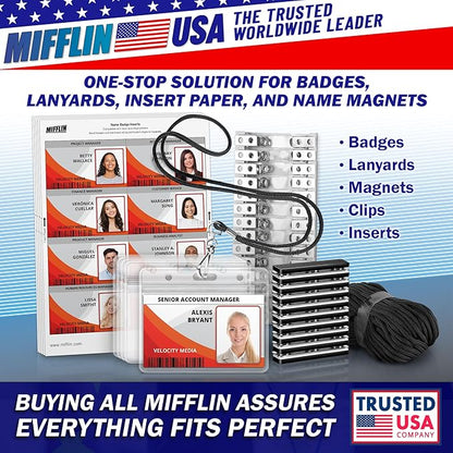 Mifflin-USA Card Protector Quick Load Horizontal No Zipper Name ID Badge Holder… - Image 5