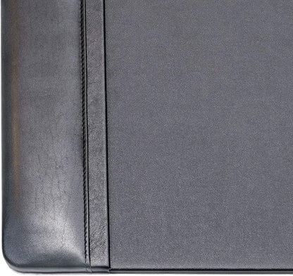 Dacasso Black Leather 22" x 14" Side Rails Desk Pad - Image 5