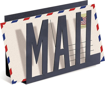 MyGift Mail Holder Organizer Countertop Modern Metal Black by MyGiftHome