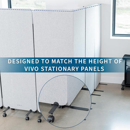 VIVO Freestanding 72 x 66 inch Privacy Panel, Mobile Cubicle Divider, x3 24 - Image 8