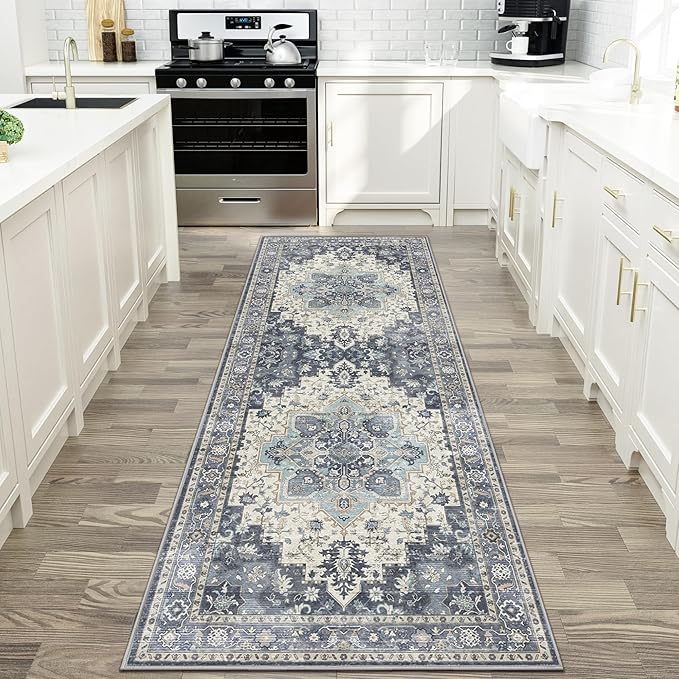 GENIMO 2x7 Runner Rugs for Hallway, Machine Washable Non Slip Vintage Rugs - Image 8
