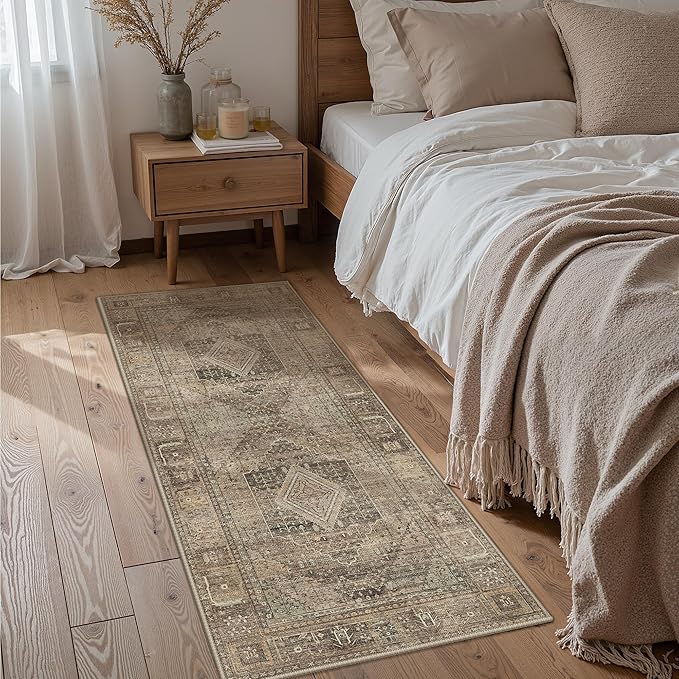 GENIMO Runner Rug 2x5 Non Slip Machine Washable Hallway Runner Vintage Rug - Image 2