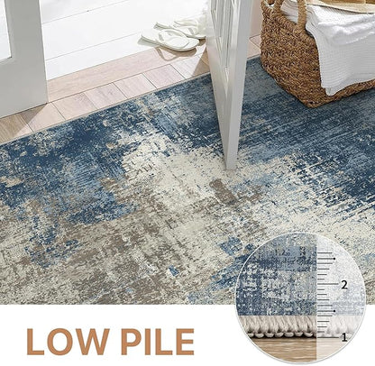 GENIMO Washable Area Rugs for Living Room, 9x12 Modern Non Slip Rugs, Low Pile - Image 7