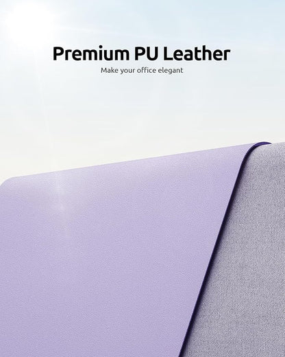 YSAGi Leather Desk Protector, Office Mat, Large Mouse Mat, Non-Slip PU Leather - Image 2
