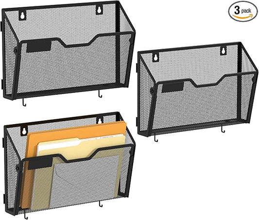 YINGHUA 3 Pack Mesh File Holders Wall Mounted by Unknown