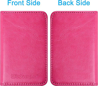 Wisdompro Business Card Holder, 2-Sided PU Leather Folio Name Card Holder - Image 6