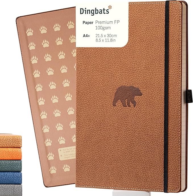 Dingbats* - Wildlife A4 Blank Notebook - Extra Large Hardcover PU Leather by DingbatsNotebooks