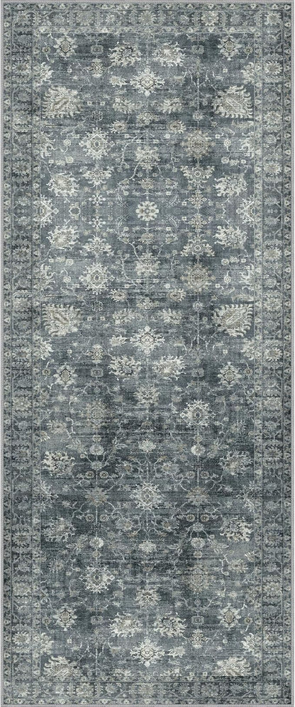 GENIMO Runner Rug 2'6''x6 Non Slip Machine Washable Vintage Hallway Runner Rug - Image 9