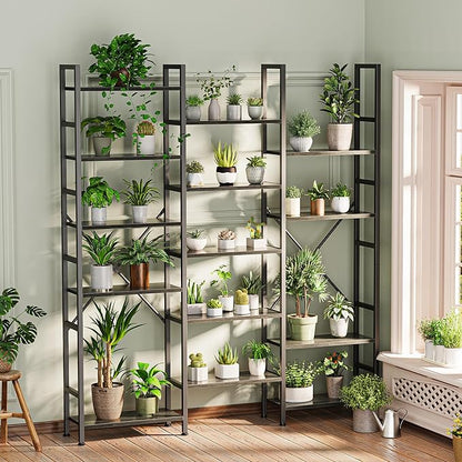 SUPERJARE Triple 6 Tier Bookshelf, Bookcase - Image 2