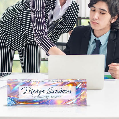Personalized Name Plate for Desk Custom Acrylic Desk Name Plate Custom Employee - Image 2