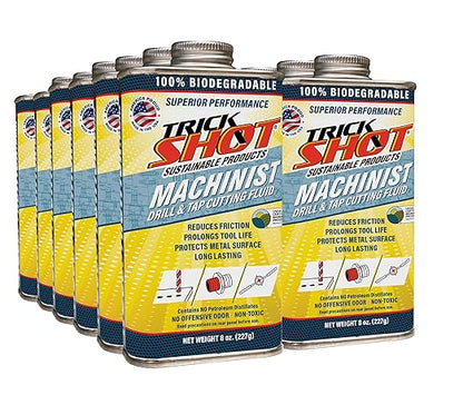 Premium USA-Made Cutting Oil & Fluid | 12 Unit Case - 8 oz. Metal Can | by TrickShotSustainableProducts