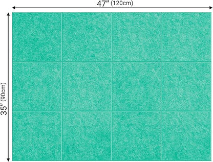 AKTOP Cork Board Bulletin Board 47"x35", 12 Pack Removable Felt Cork Board Tiles - Image 4