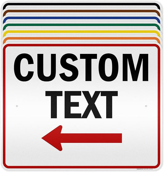 Custom Arrow Directional Sign, Left Arrow, 24x30 Inches, 3M EGP Reflective by MySignCenter