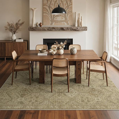 GENIMO 8x10 Area Rugs for Living Room, Machine Washable Non Slip Vintage Rugs - Image 9