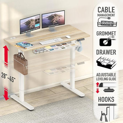 SHW 48-Inch Electric Height Adjustable Standing Desk - Image 4