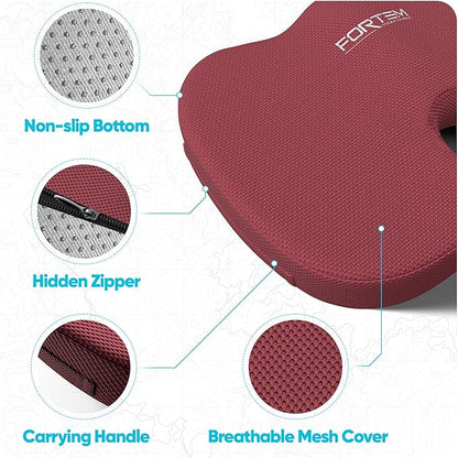 FORTEM Seat Cushion, Office Chair Cushion, Lumbar Support Pillow - Image 4