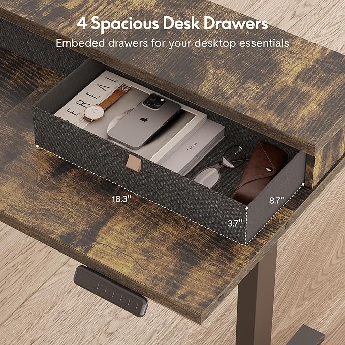 FLEXISPOT 63" L Shaped Standing Desk Electric Corner Table - Image 7