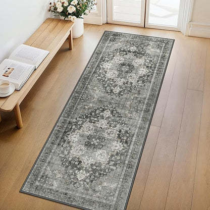 GENIMO 2x4 Runner Rugs for Hallway, Machine Washable Non Slip Vintage Rugs by GENIMO