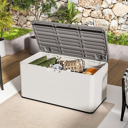 TARKARI Premium Pro Edition 100 Gallon Lockable Resin Deck Box, Waterproof & - Image 3