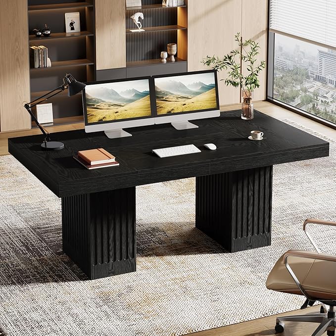Tribesigns 63 Inch Executive Desk, Modern Office Computer Desk by Tribesigns