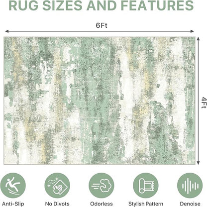 Office Chair Mat for Hardwood Tile Floor, Abstract 48"X 72" Desk Mats for - Image 9