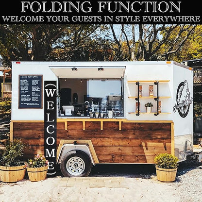 Tall Outdoor Welcome Sign - 6ft Black Rustic Modern Farmhouse Decor - Image 7