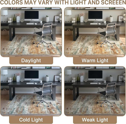 Office Chair Mat for Hardwood Tile Floor, Abstract 48"X 60" Desk Mats for - Image 6
