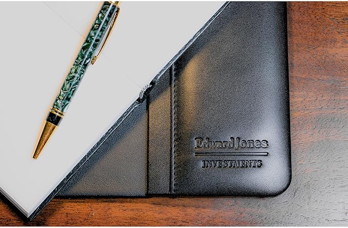 Dacasso Black Leather 38" x 24" Side-Rail Desk Pad - Image 8
