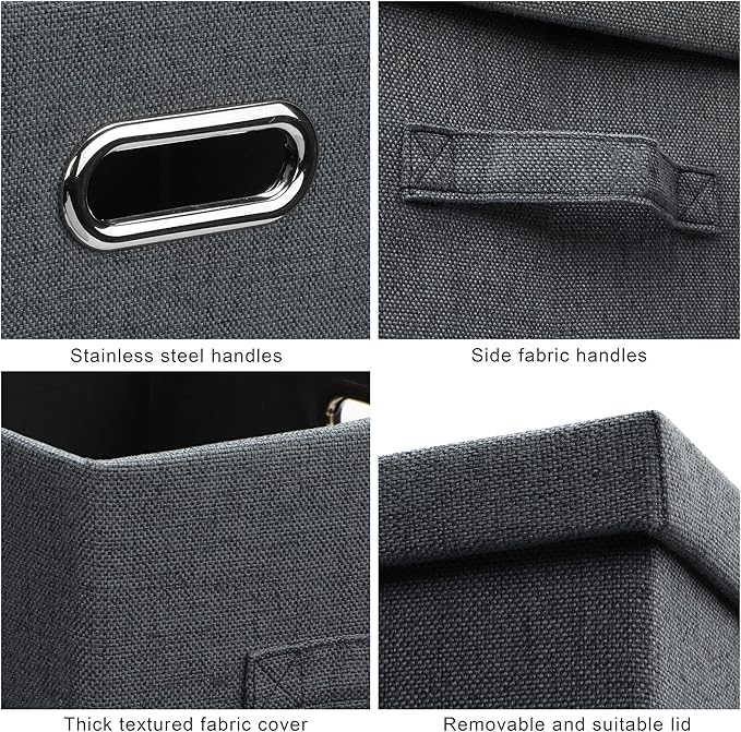 Graciadeco Large 17" 36 Quart Collapsible Stackable Storage Bins - Image 7