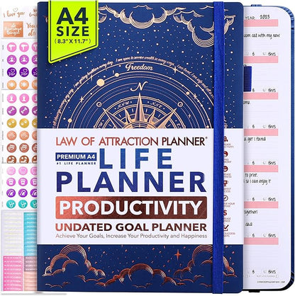 Life Planner - Undated Weekly & Monthly Planner, 12-Month Journey to Increase by FreedomMastery