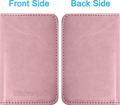 Wisdompro Business Card Holder, 2-Sided PU Leather Folio Name Card Holder - Image 6