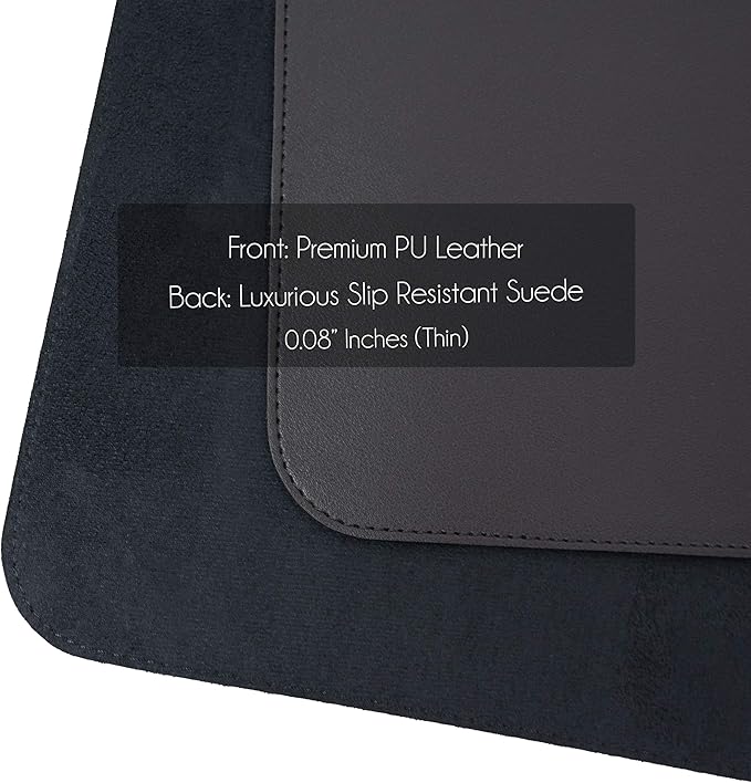 Vine Creations Leather Desk Mat 24" x 17", Desk Protector, PU Leather Desk Pad - Image 4