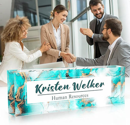Personalized Name Plate for Desk Custom Acrylic Desk Name Plate Custom Employee - Image 4