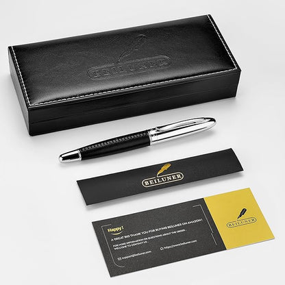 BEILUNER 318 Luxury Personalized Leather Pen, Hand-Stitched Premium Black - Image 8